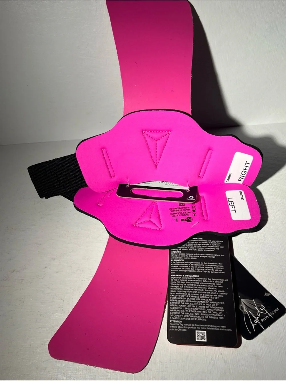 Skyhill Legacy Gymnastics Grips Pink Size L CrossFit Pull-Up Hand Grips New Pair